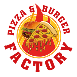 Pizza & Burger Factory logo.